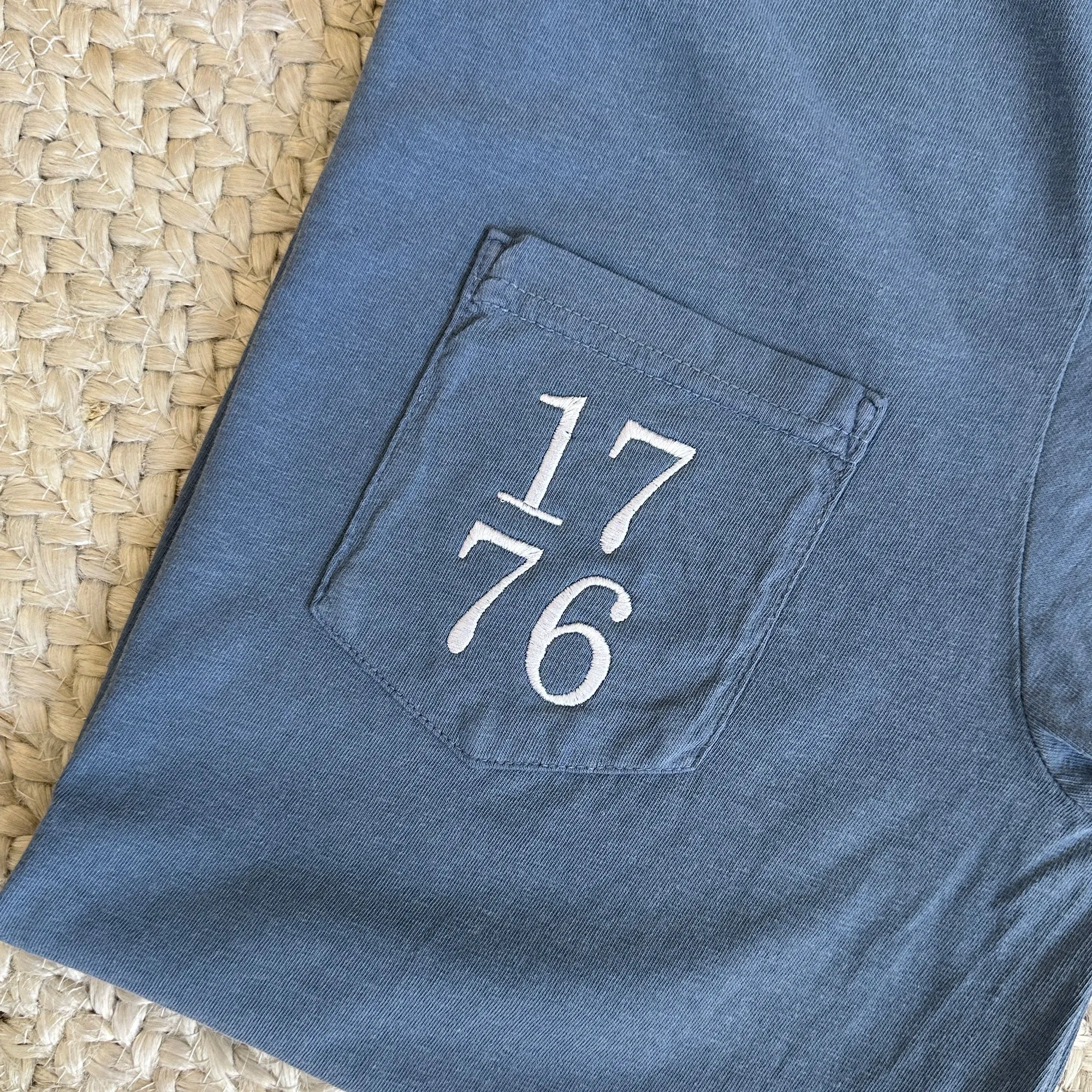 1776 Embroidered Comfort Colors Pocket T-Shirt