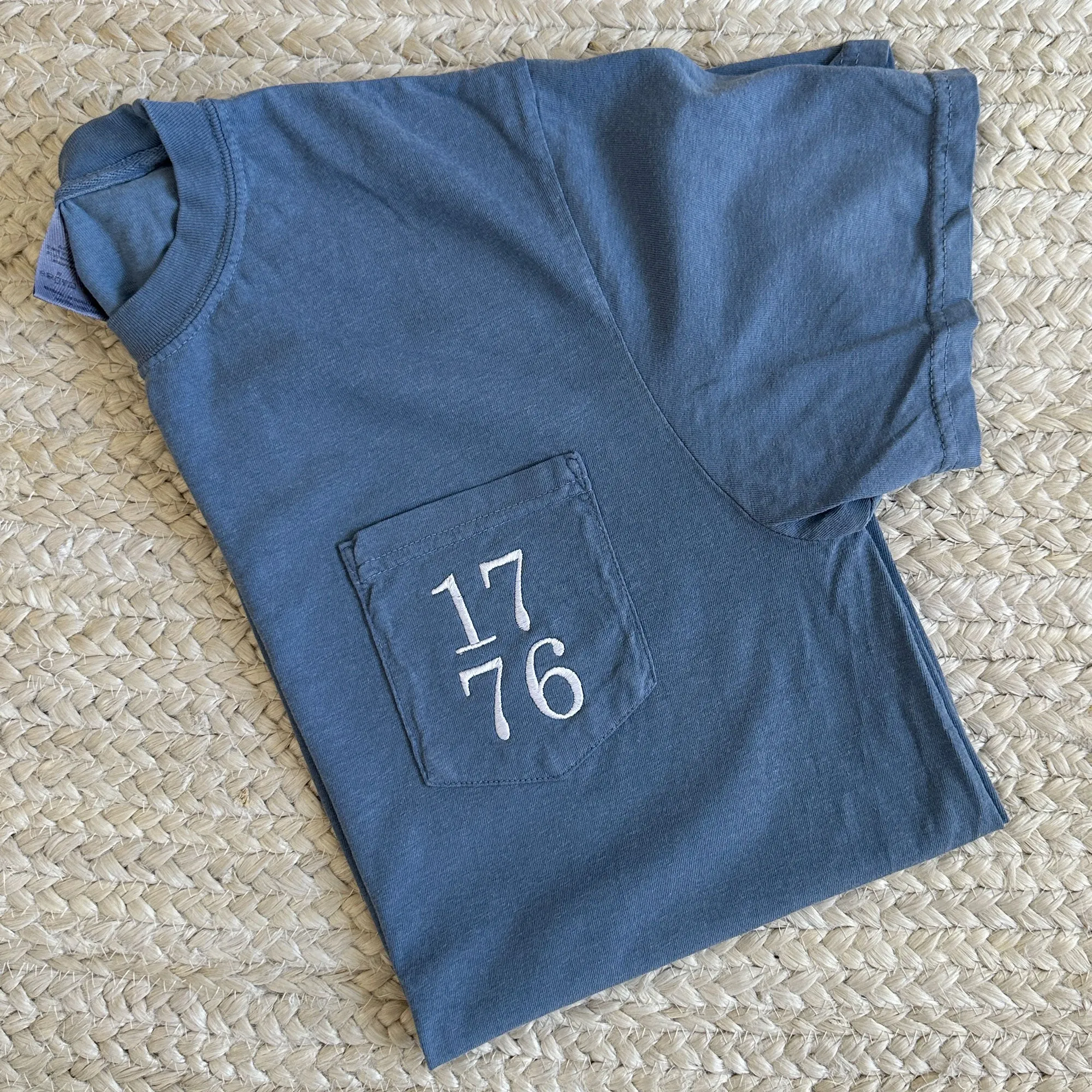 1776 Embroidered Comfort Colors Pocket T-Shirt
