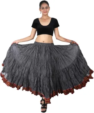 25 Yard American Tribal Style Dance Cotton Tiered Flounce Maxi Full Skirt