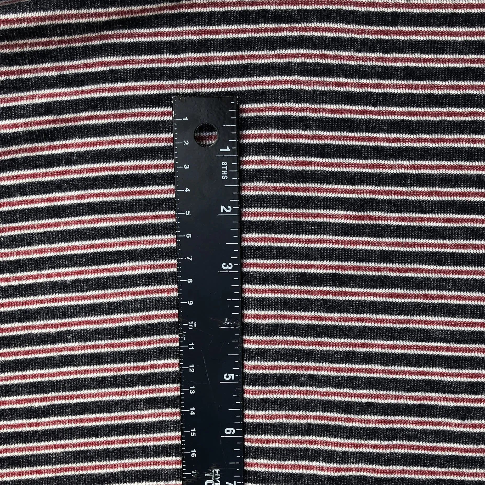 56" Rayon Spandex Stretch Blend Striped Print Hatchi Brushed Knit Fabric By Yard