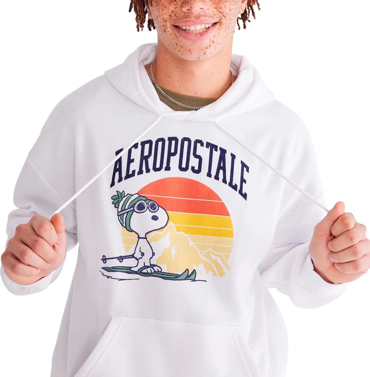 AEROPOSTALE Snoopy Ski Pullover Hoodie