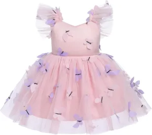 Baby Girls Tutu Dress Summer Sleeveless Backless Princess Birthday Party Dresses Sequin Ruffle Tulle Bowknot Sundress