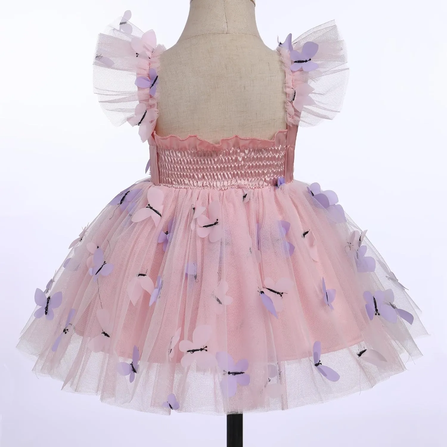 Baby Girls Tutu Dress Summer Sleeveless Backless Princess Birthday Party Dresses Sequin Ruffle Tulle Bowknot Sundress