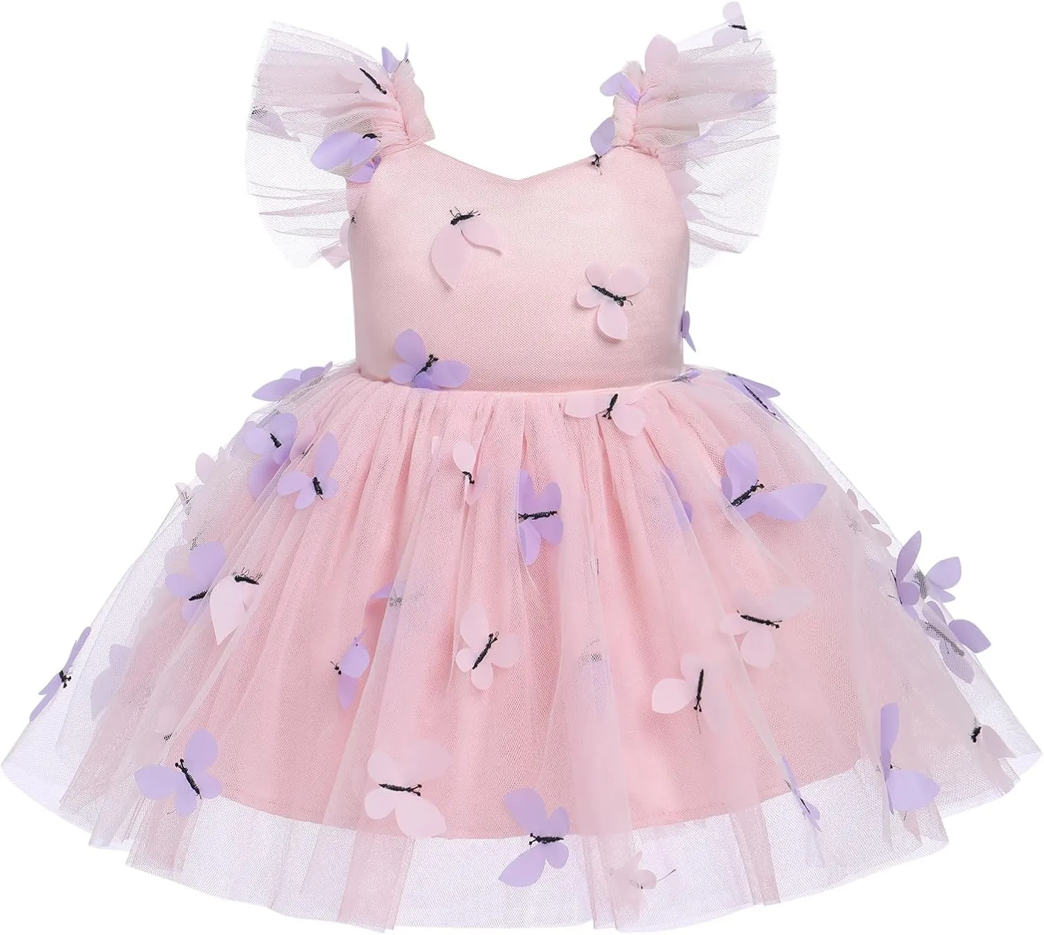 Baby Girls Tutu Dress Summer Sleeveless Backless Princess Birthday Party Dresses Sequin Ruffle Tulle Bowknot Sundress
