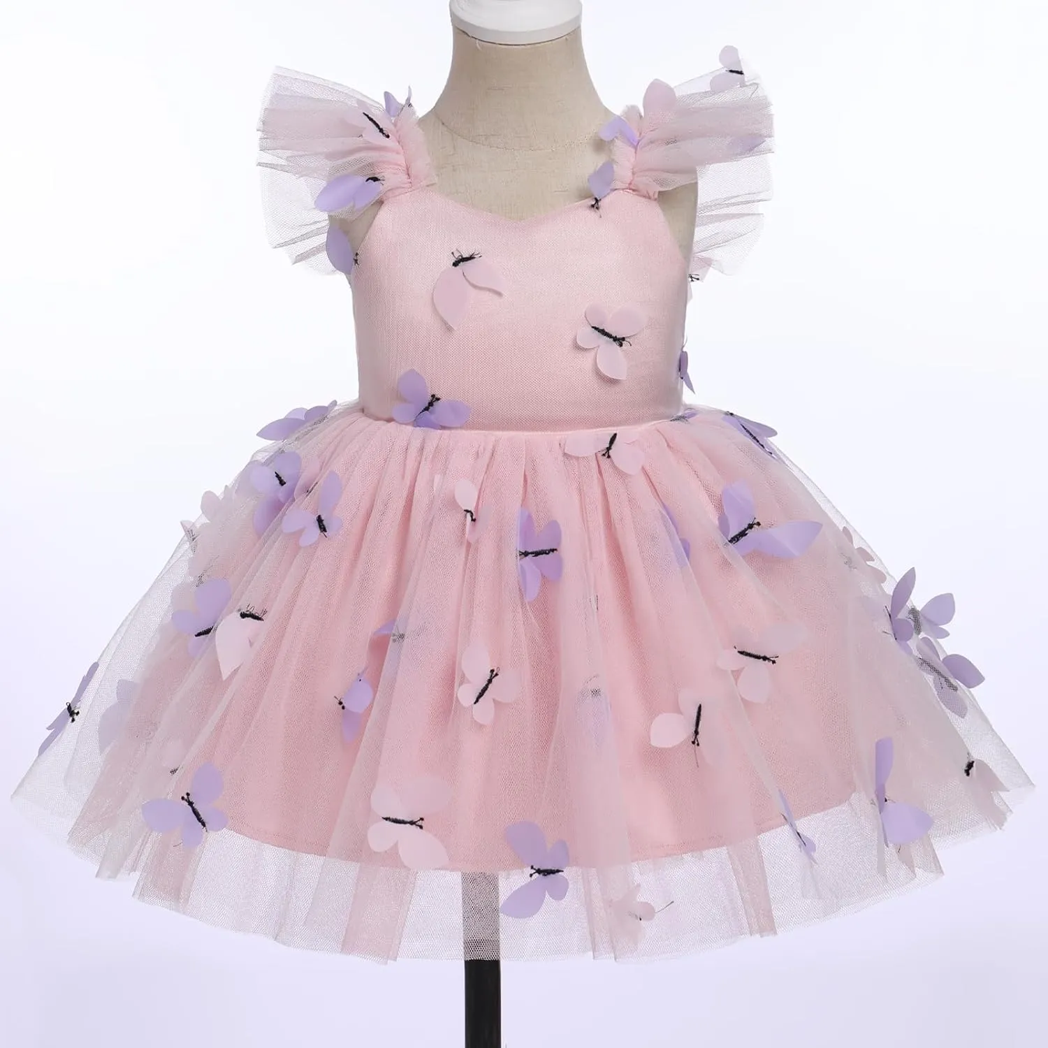 Baby Girls Tutu Dress Summer Sleeveless Backless Princess Birthday Party Dresses Sequin Ruffle Tulle Bowknot Sundress