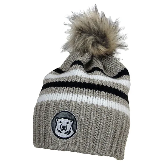 Big Sky Striped Pom Beanie with Bear from Legacy