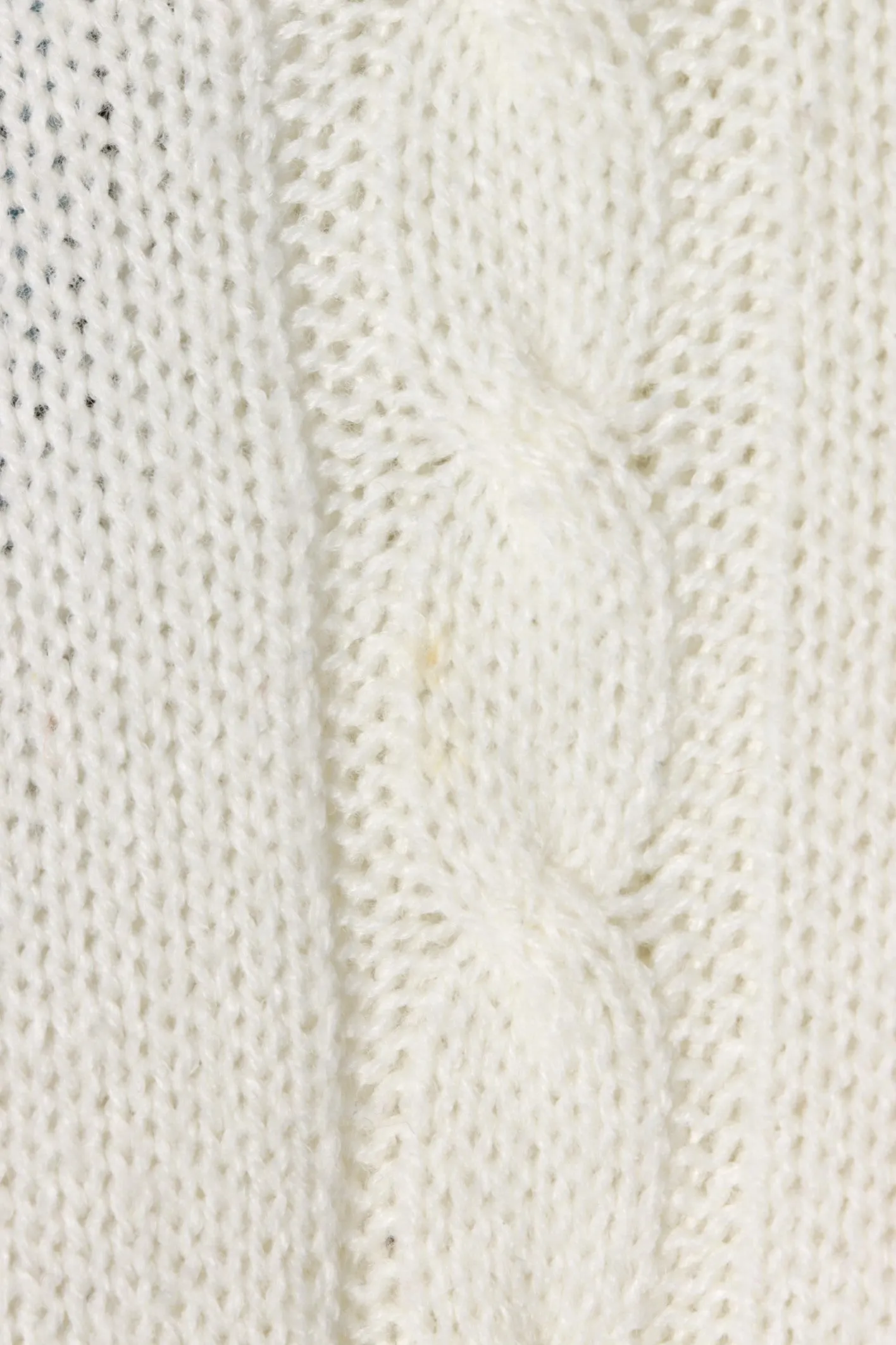 Blue Striped Cream Knit Vest Korea Made (S-M)
