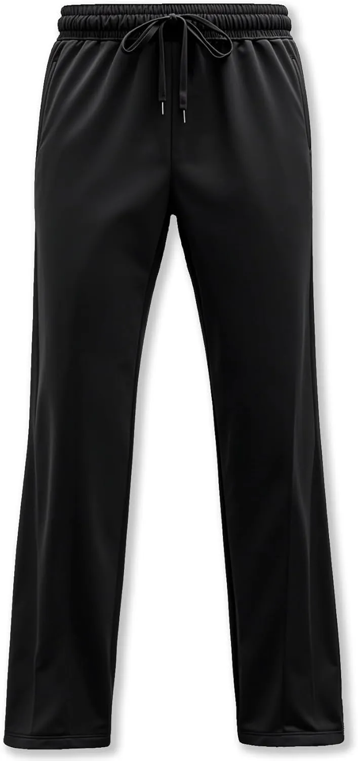 Boys Sweatpants Straight Leg Fit, Boy Athletic Joggers with Open Bottom and Drawstring Pockets for Sports Outdoors