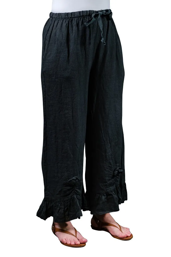 Desiree Rosette Ankle Linen Pant (PL158)