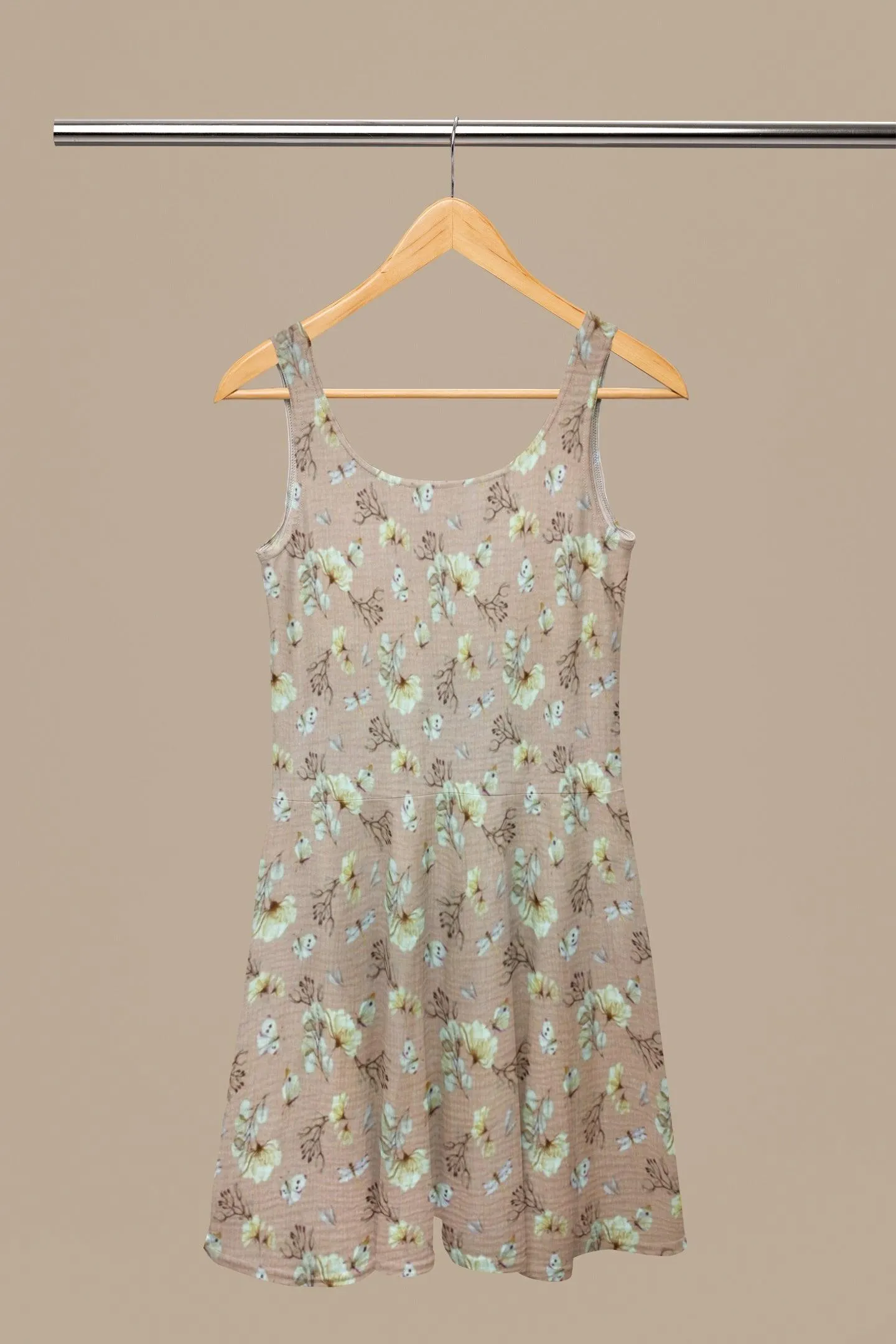 Flowers and Butterflies Double Gauze Fabric