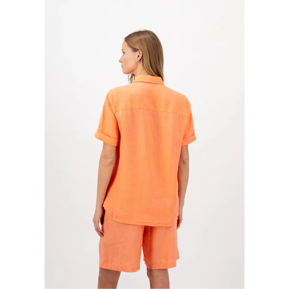 Fynch-Hatton Linen Blouse In Bright Apricot 24131242