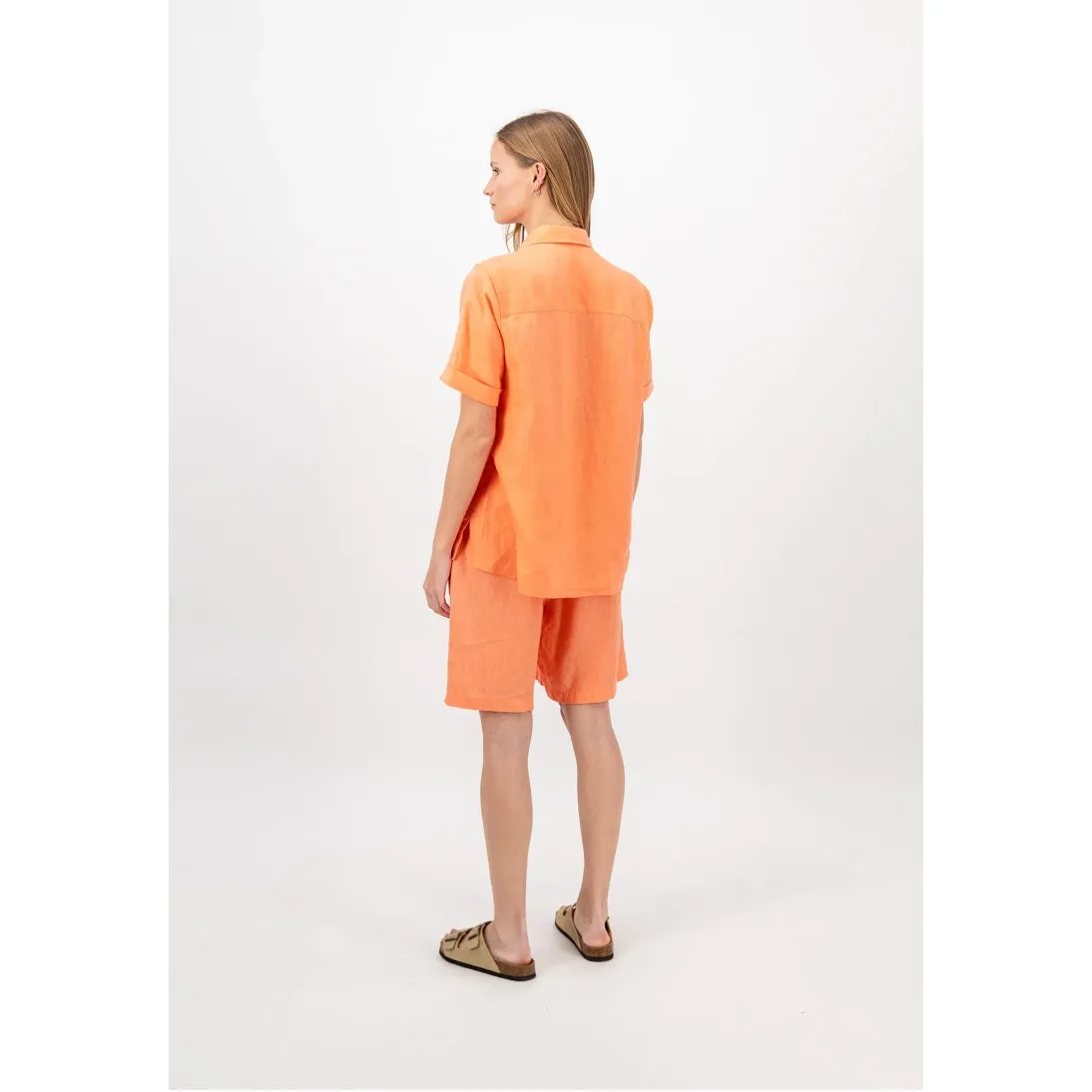Fynch-Hatton Linen Blouse In Bright Apricot 24131242