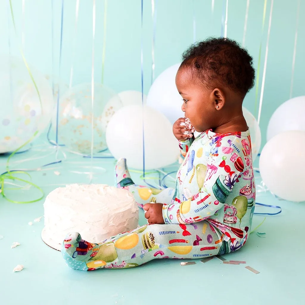 Happy Birthday Footie Zippered One Piece