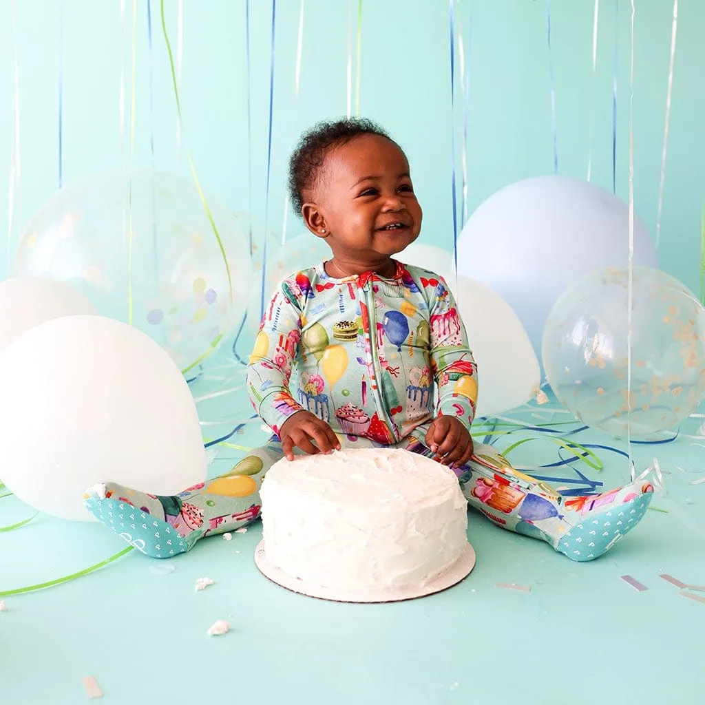 Happy Birthday Footie Zippered One Piece