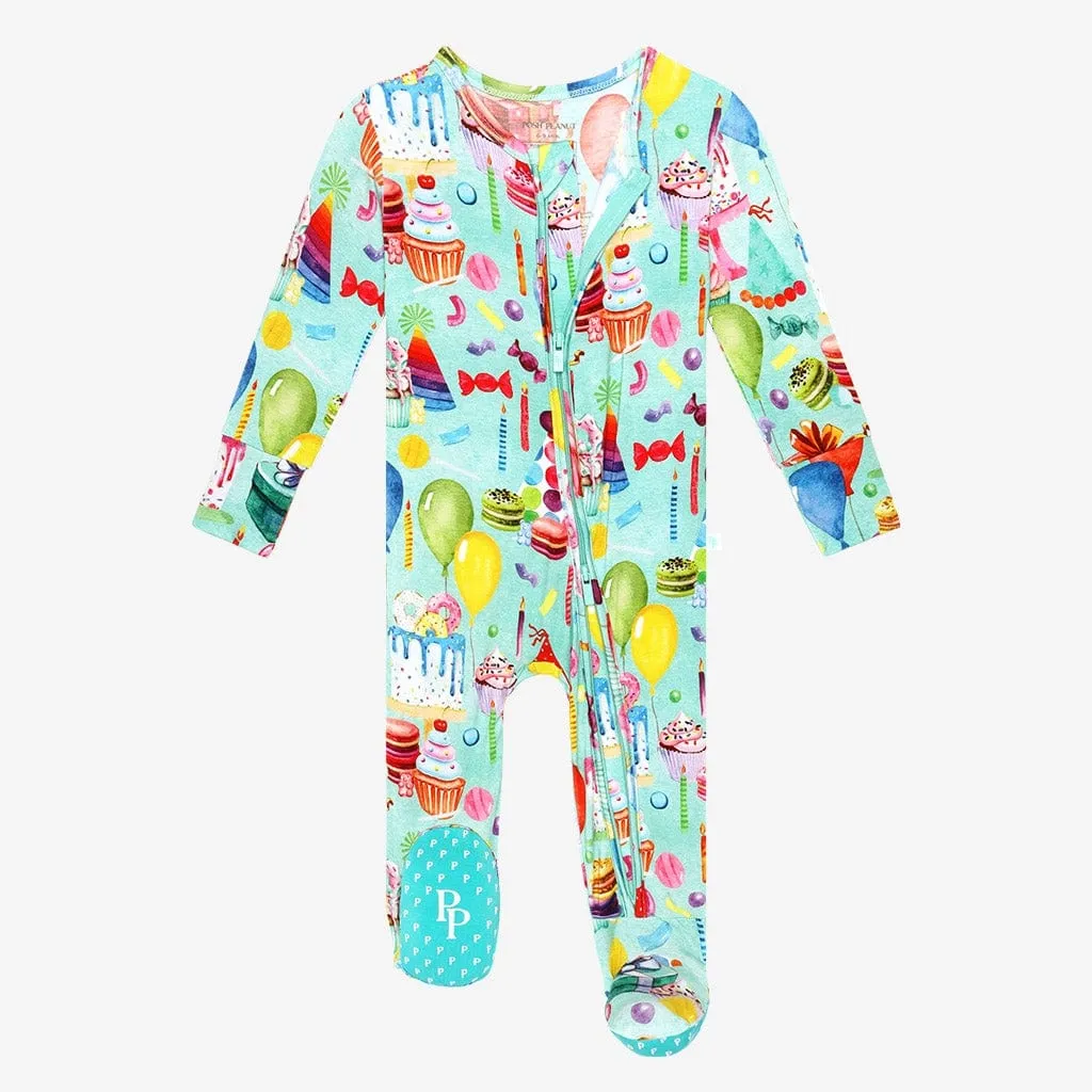 Happy Birthday Footie Zippered One Piece