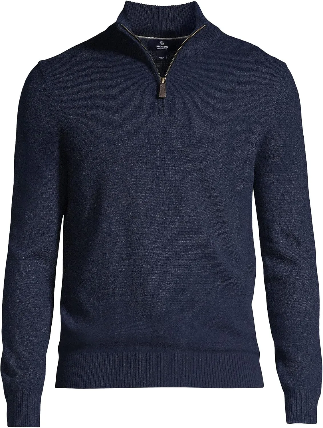 Lands' End Men's Fine Gauge Cashmere Quarter Zip