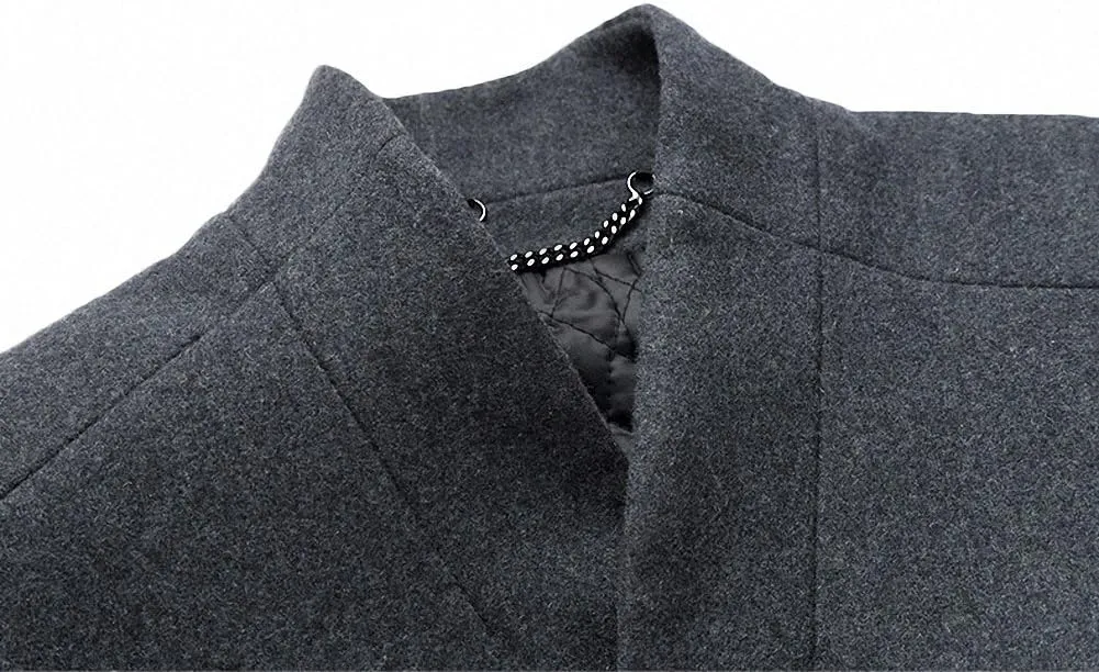 Men's Classical France Style Warm Wool Coat #1W1F153160123