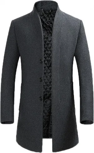 Men's Classical France Style Warm Wool Coat #1W1F153160123
