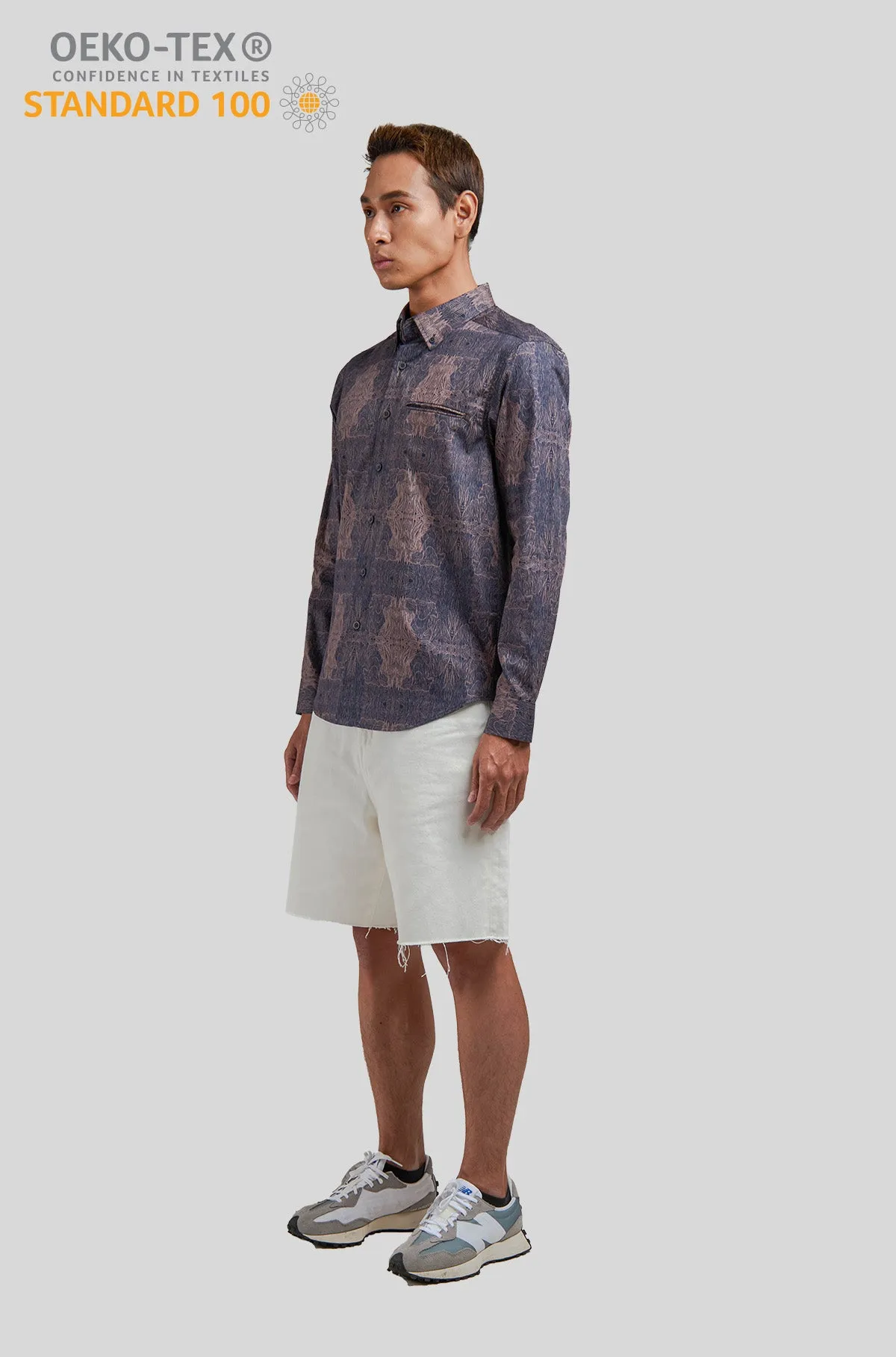 Nusantara Long Sleeve Slim Fit in Fungus