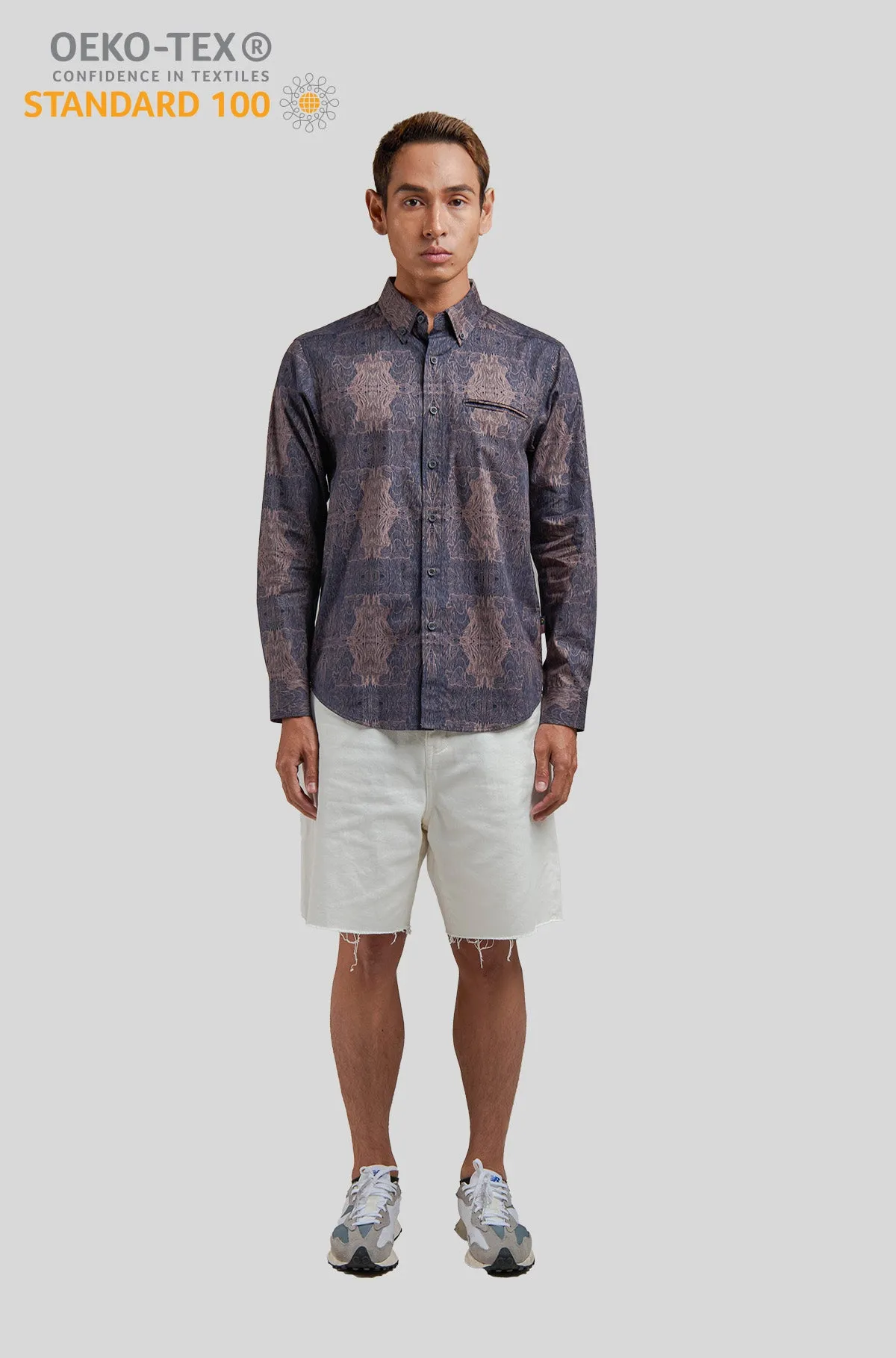 Nusantara Long Sleeve Slim Fit in Fungus