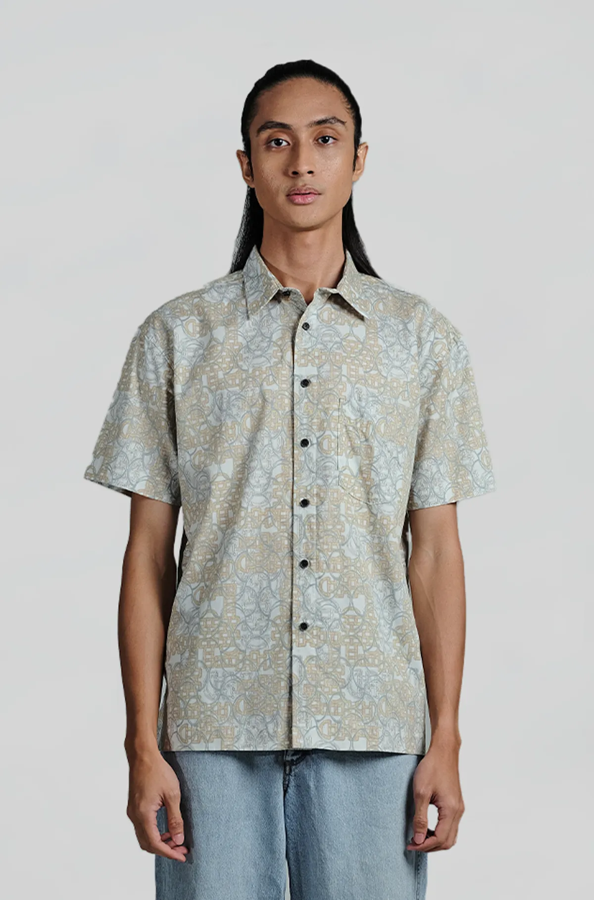 Nusantara Modern Fit Hopscotch in Ice Flow
