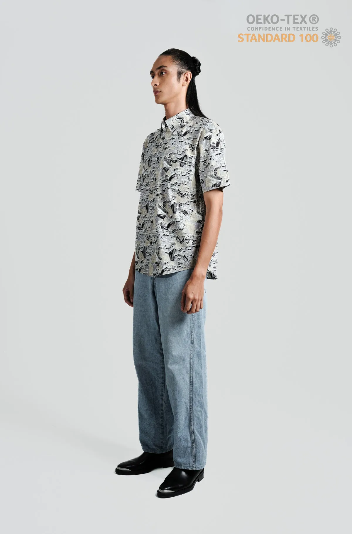 Nusantara Slim Fit Gasing 2 in Pussywillow Gray