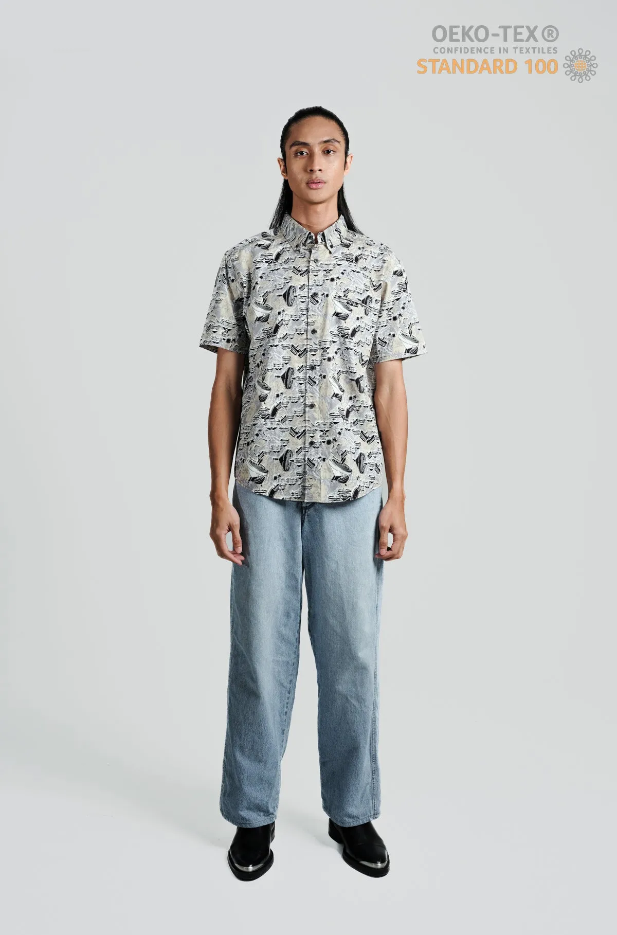 Nusantara Slim Fit Gasing 2 in Pussywillow Gray