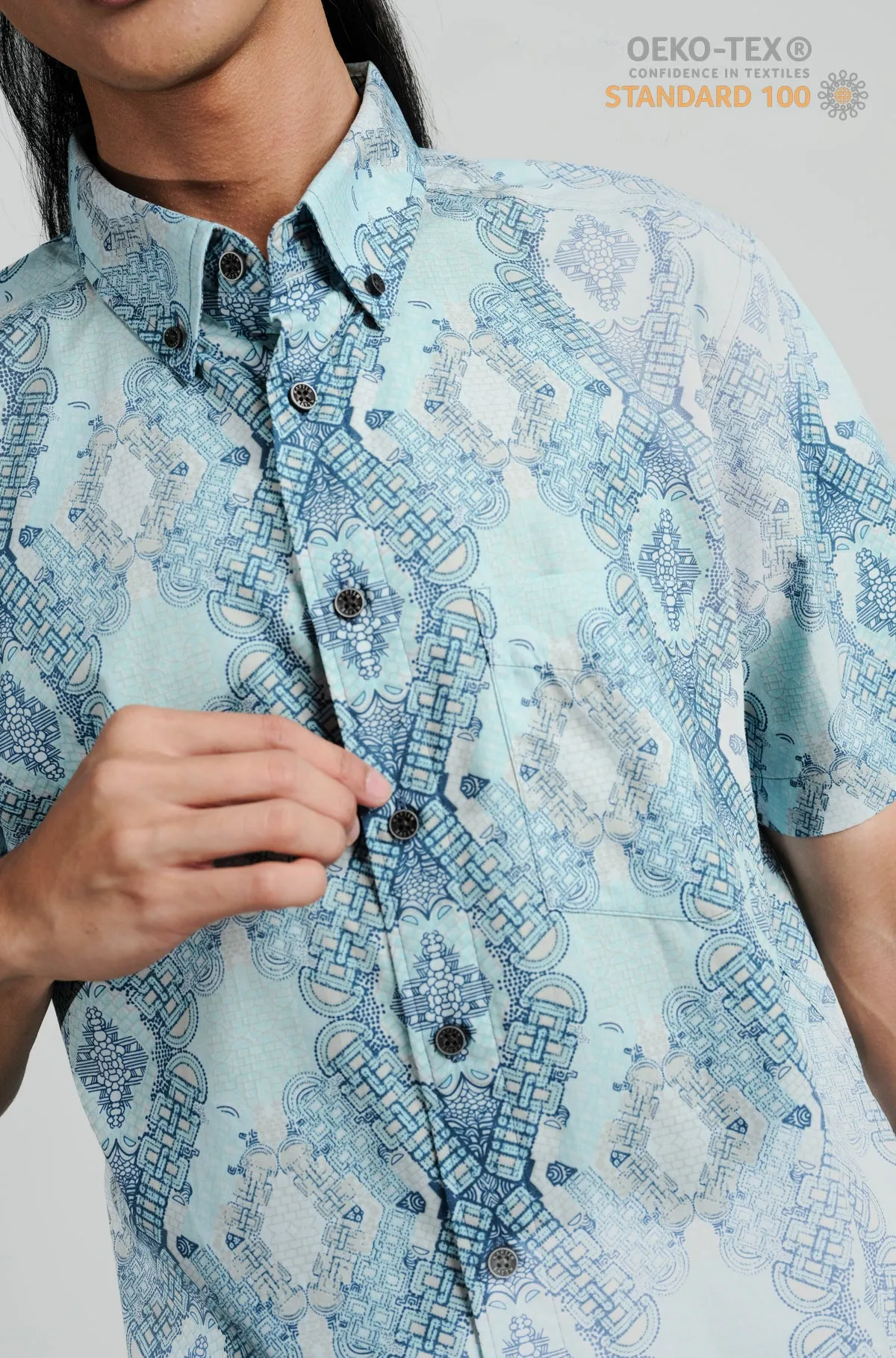 Nusantara Slim Fit Teng Teng in Quiet Tide