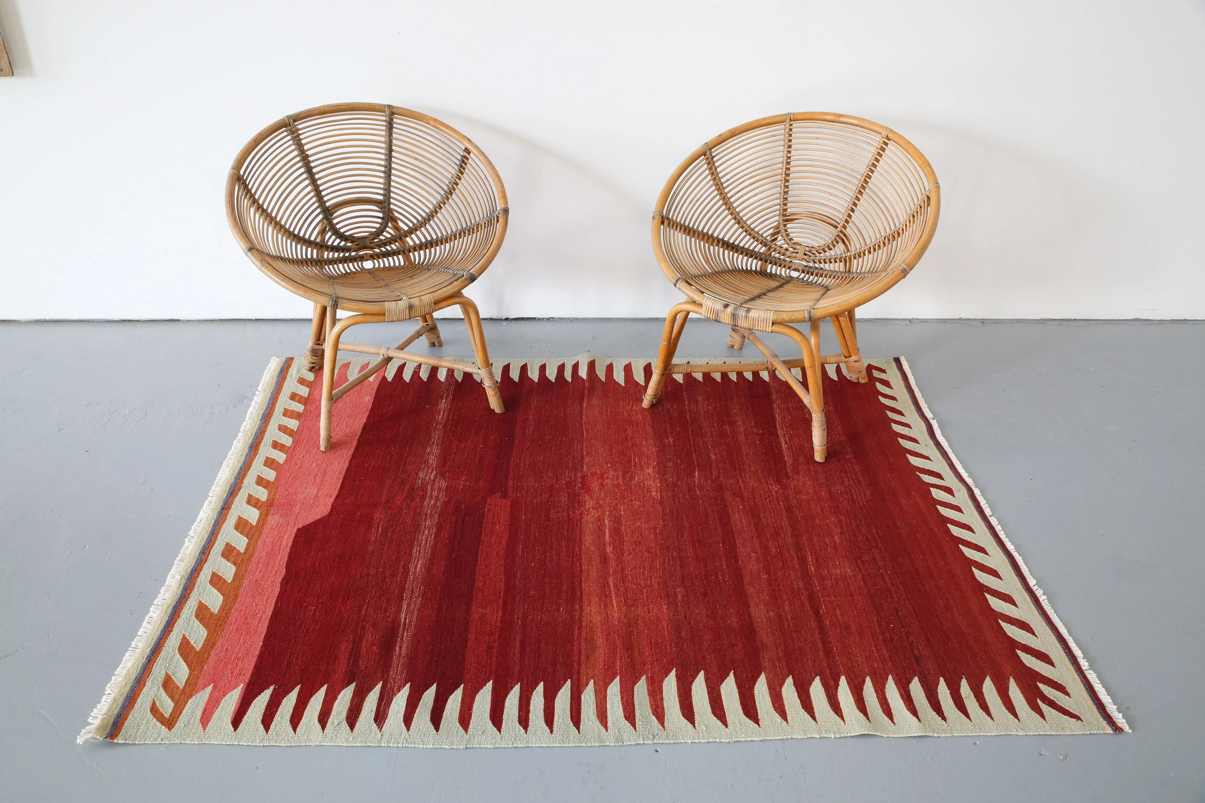 Old Bodrum Bos Kilim 4.7x6ft