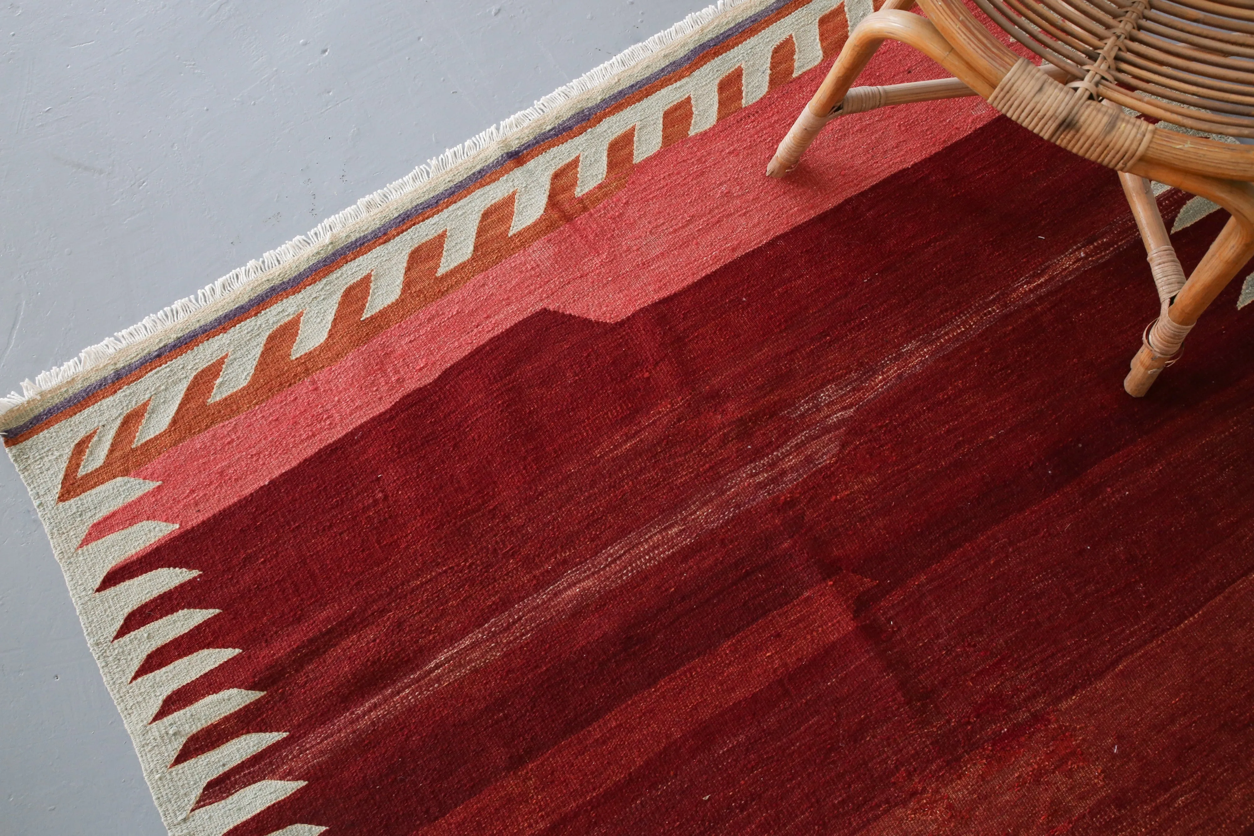 Old Bodrum Bos Kilim 4.7x6ft