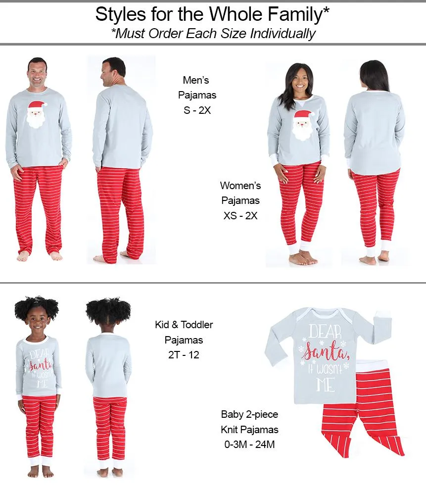 Our Family Pjs Christmas Family Matching Santa Red Pajama Sets