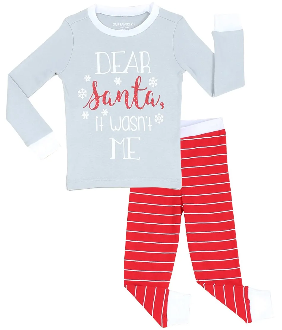 Our Family Pjs Christmas Family Matching Santa Red Pajama Sets