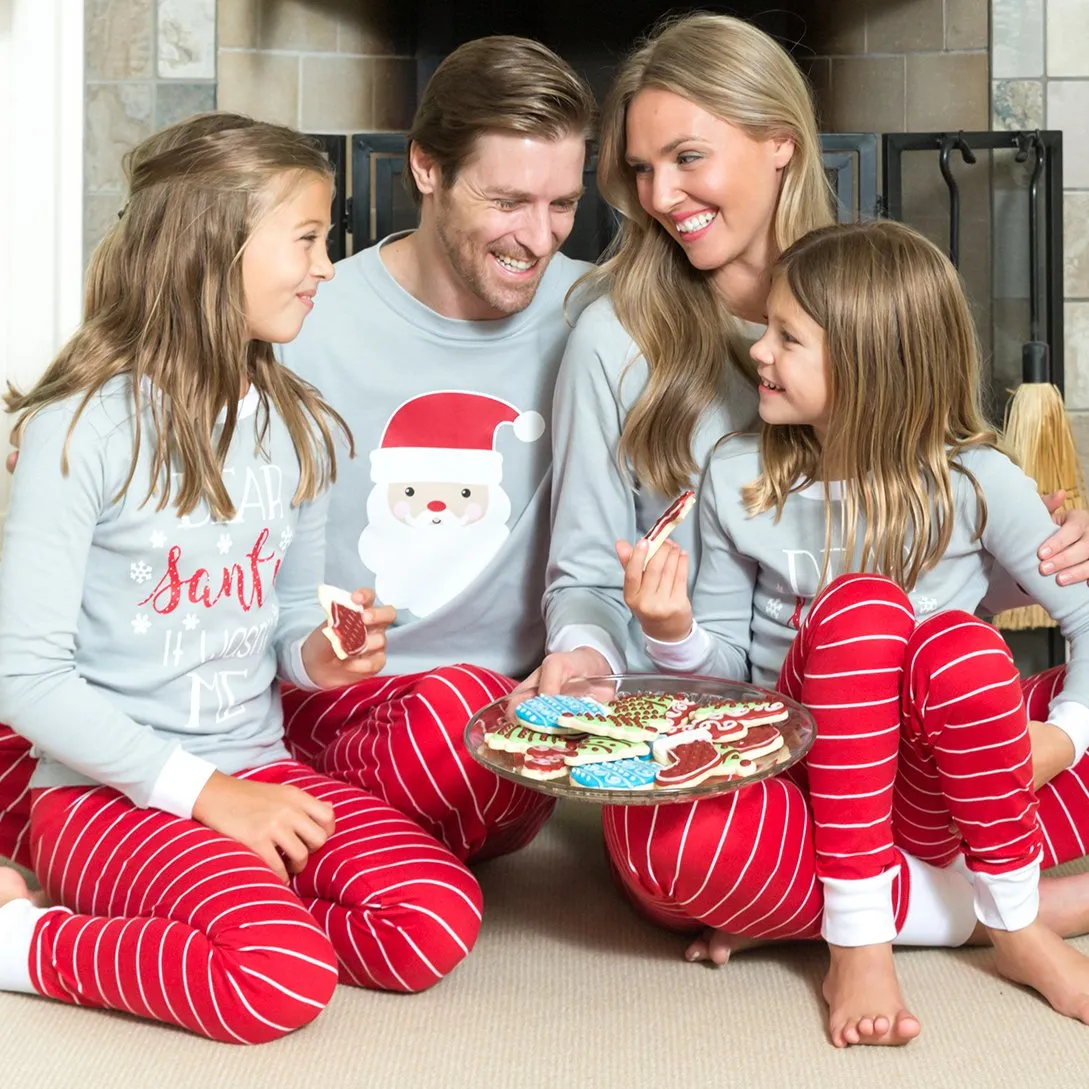 Our Family Pjs Christmas Family Matching Santa Red Pajama Sets
