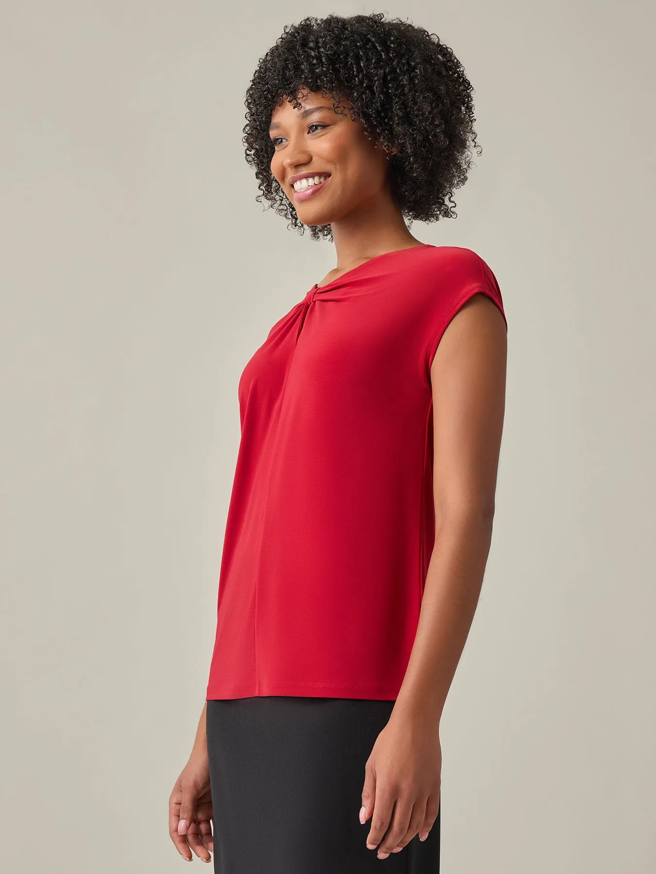 Plus Front Knot Top, Everyday Knit