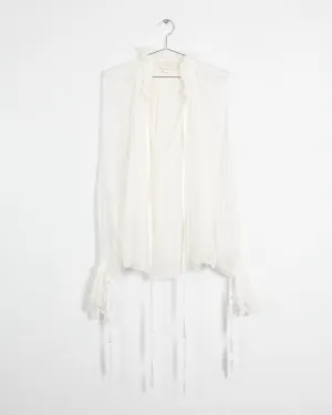 Redemption 'sheer' blouse, white, 8