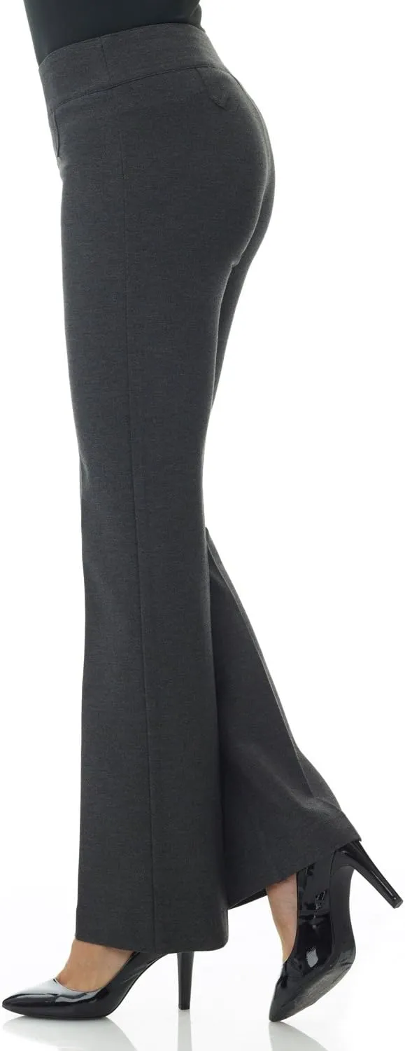 Rekucci Women's Secret Figure Pull-On Knit Bootcut Pant w/Tummy Control