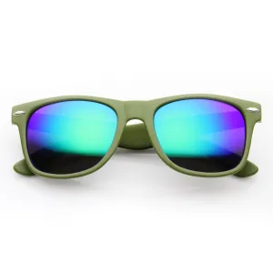 Retro Trendy Colorful Horned Rim Flash Mirror Lens Sunglasses 9632