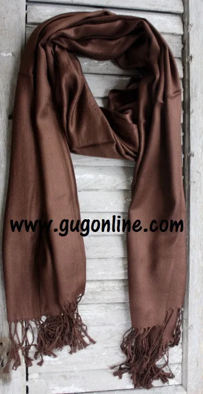 Solid Brown Pashmina Scarf