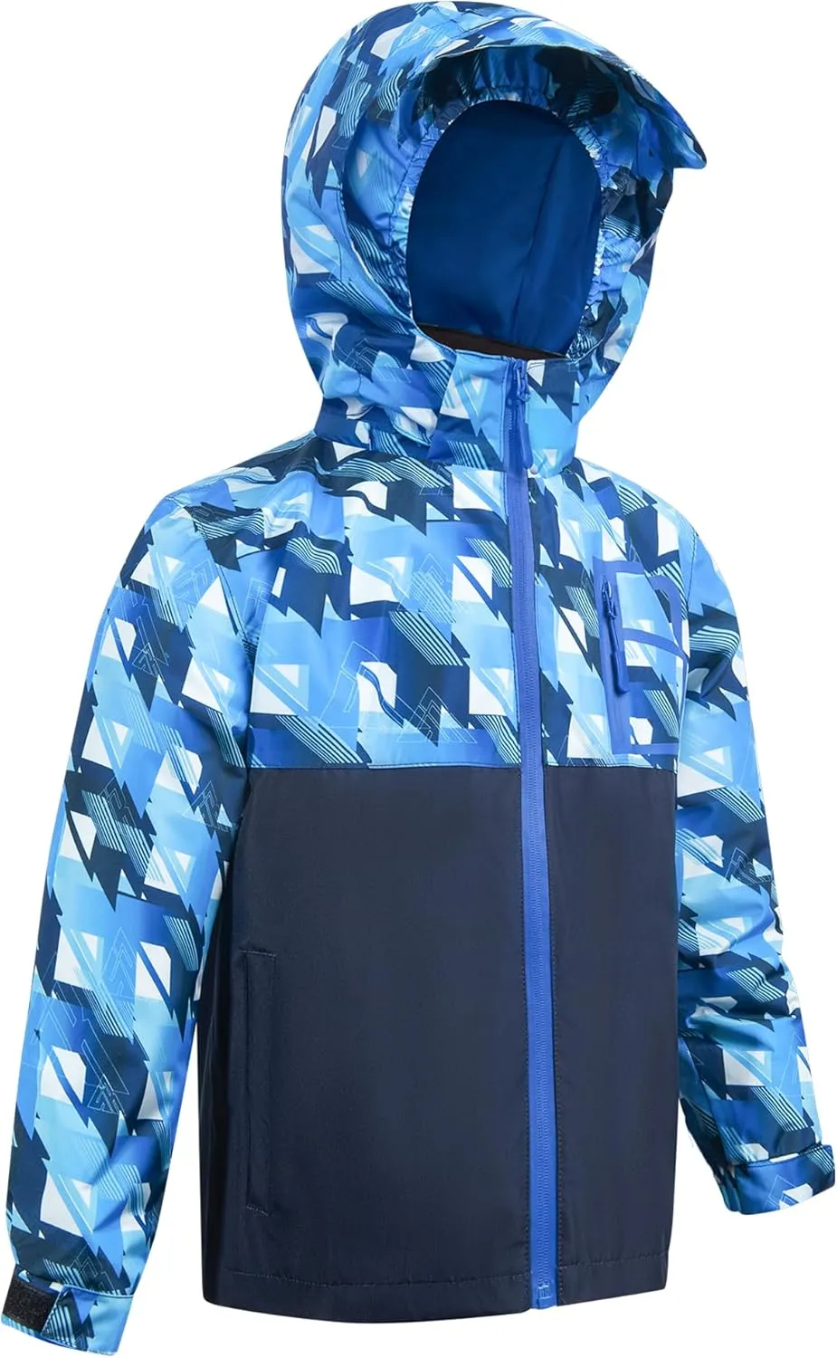 SWISSWELL Kid's Rain Jacket Youth Boys and Girls Lightweight Waterproof with Detachable Hooded Raincoat for School