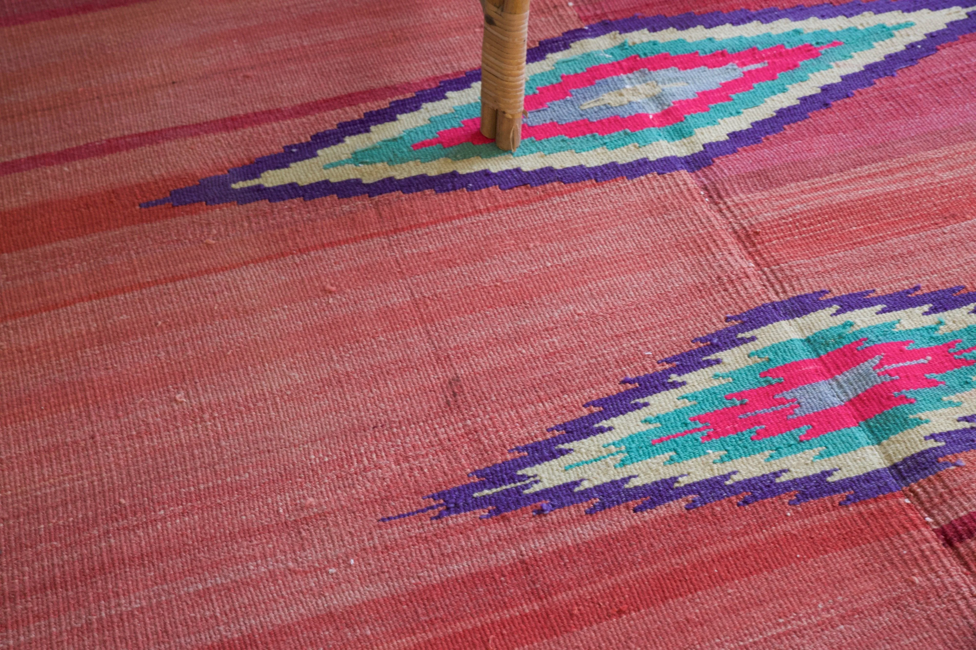 Vintage Turkish Aegean Kilim Rug 4'9"x8'3"