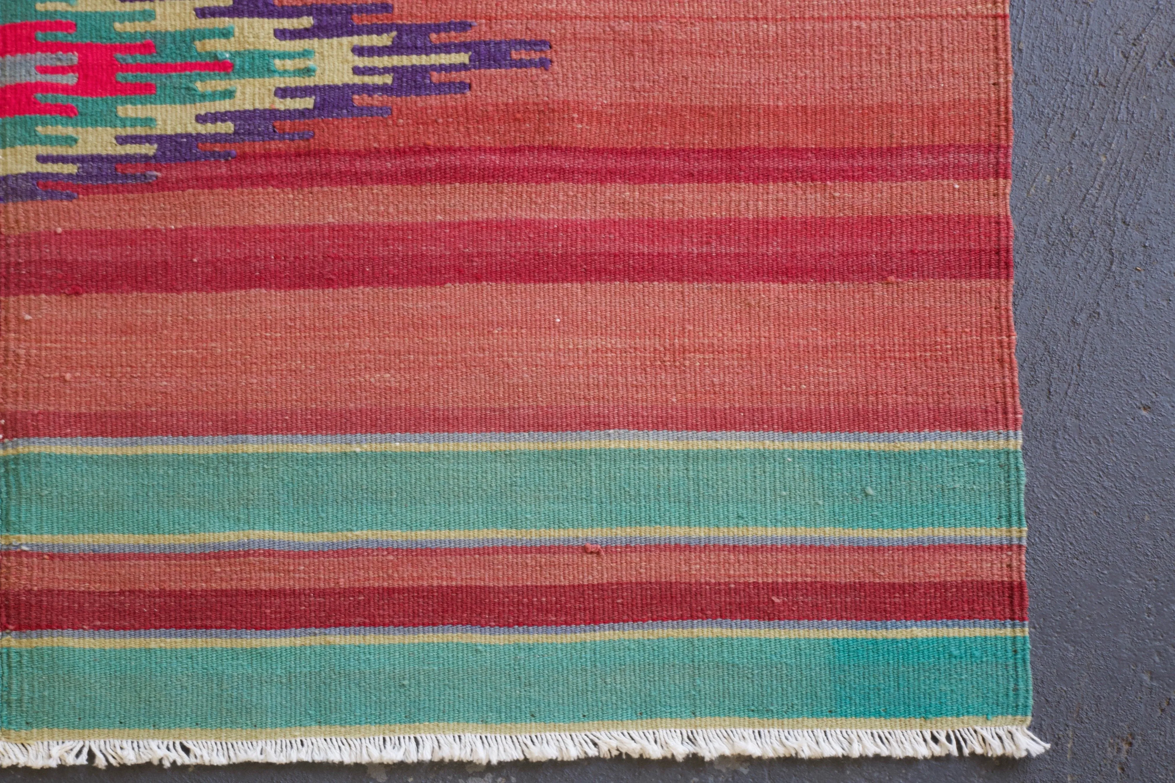 Vintage Turkish Aegean Kilim Rug 4'9"x8'3"