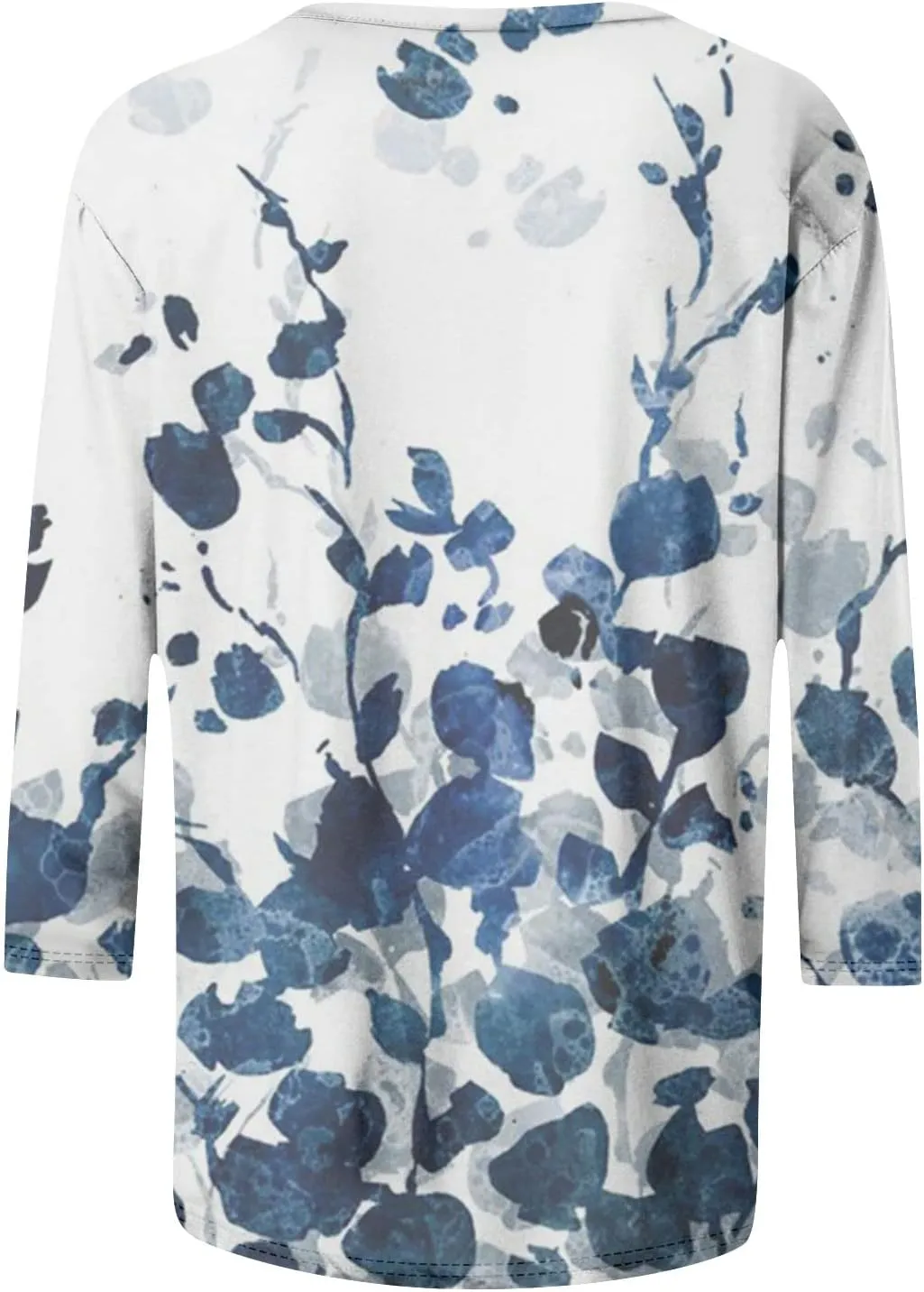 Womens 3/4 Length Sleeve Tops 2024, Valentines and Casual Fashion Style Shirts Crew Neck Loose-Fitting Blouses