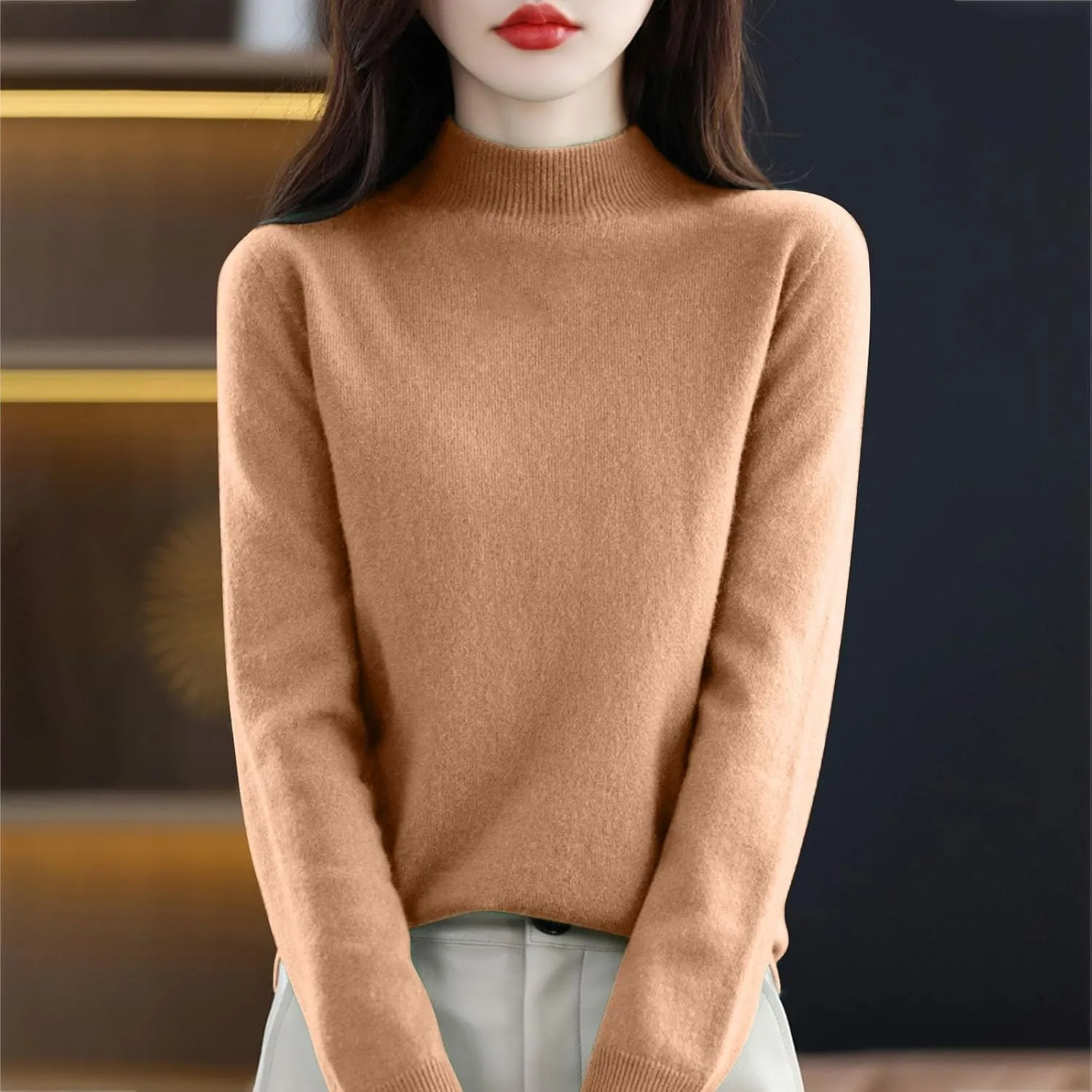 Womens Sweatshirts V Neck Loose Fit Casual Crewneck Tunic Tops Fall Fashion Pullover Sweaters Side Split Pullover